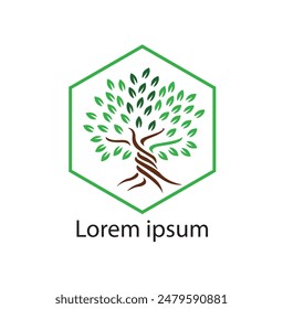 Arte vectorial, iconos y gráficos del logotipo del árbol. Diseño vibrante Abstractas del logotipo del árbol, Vector colección de la raíz - inspiración del diseño del logotipo del árbol de la vida aislada en el fondo blanco.......