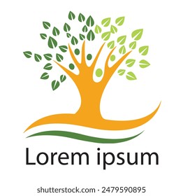 Tree Logo Vector Art, Icons, and Graphics. Abstract vibrant tree logo design, root vector - Tree of life logo design inspiration isolated on white background. set of best tree logo collections........