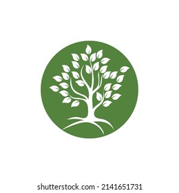 Tree logo vector icon illustration design template
