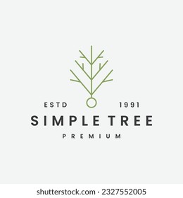 Baumlogo, Vektorsymbol zur Veranschaulichung von hipster vintage retro .