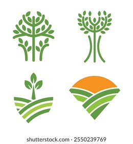 Tree Logo Vector Icon Template Illustration