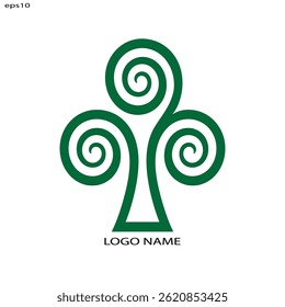 ilustração do vetor do logotipo da árvore, modelo do logotipo da árvore da natureza do círculo