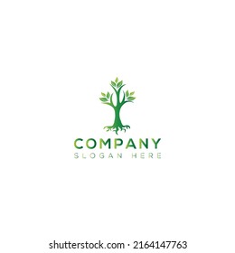 Diseño del vector del logotipo del árbol