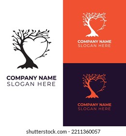 Tree logo vector illustration design 