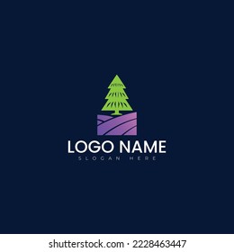 Tree logo vector illustration design