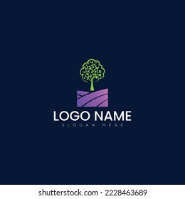 Tree logo vector illustration design
