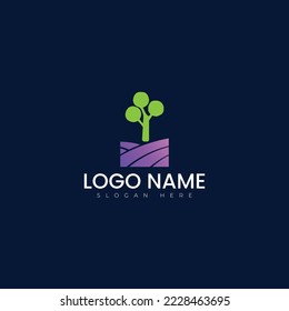 Tree logo vector illustration design
