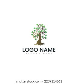 Diseño del vector del logotipo del árbol