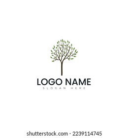 Tree logo vector illustration design