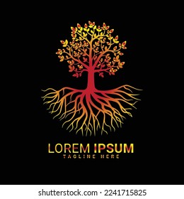 Tree logo vector Illustration design