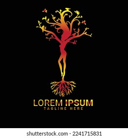 Tree logo vector Illustration design