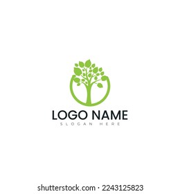 Tree logo vector illustration design