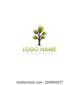 Tree logo vector illustration design