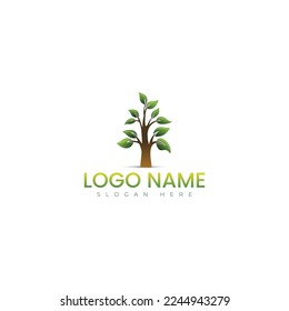 Tree logo vector illustration design