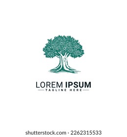 Diseño del vector del logotipo del árbol 