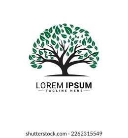 Tree logo vector illustration design 