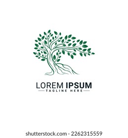 Diseño del vector del logotipo del árbol 