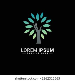 Diseño del vector del logotipo del árbol 