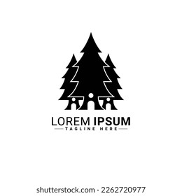 Tree logo vector illustration design 