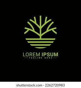 Diseño del vector del logotipo del árbol 