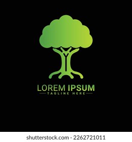 Diseño del vector del logotipo del árbol 