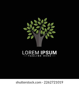 Diseño del vector del logotipo del árbol 