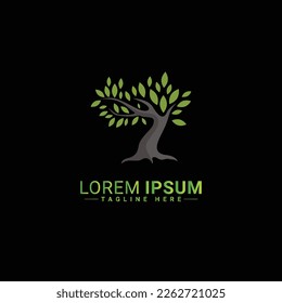 Diseño del vector del logotipo del árbol 