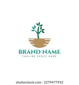 Tree logo vector illustration design