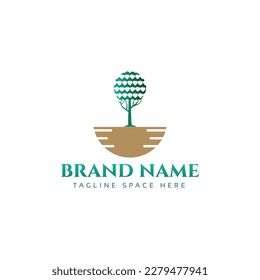 Tree logo vector illustration design