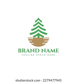 Tree logo vector illustration design