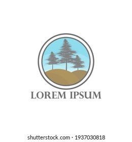 Tree logo vector illustration, green leaf symbol