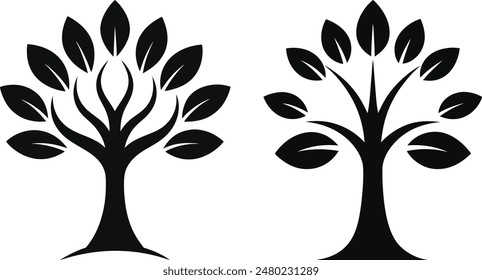 Tree logo vector illustration icons