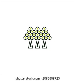 tree logo vector line template