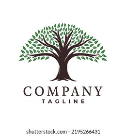 tree logo vector on white background