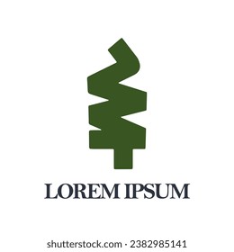 Tree logo vector. Pine tree logo vector.