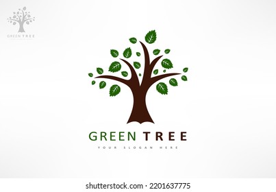 Tree logo vector. Plant Logo design vector nature illustration.