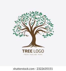 Tree logo vector, silhouette, Forest illustration, tree design, Pine Tree