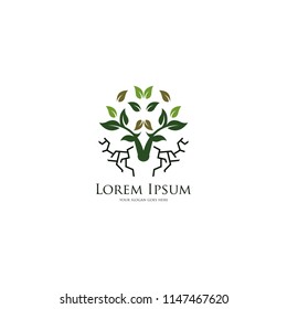 Tree logo vector. Tree logo template. Organic logo vector