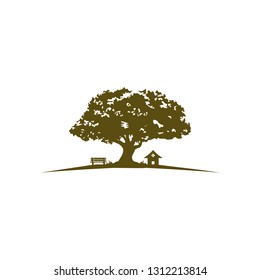 tree logo vintage  vector 