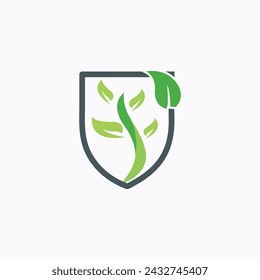 Tree logos collection in flat style