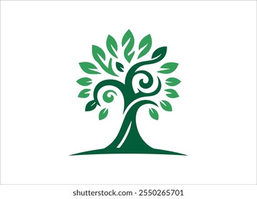 Coleção de logotipos de árvore em estilo simples 7