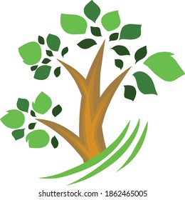 Tree Logos Plantation Greening Activities Stock Vector (Royalty Free ...