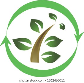 Tree Logos Plantation Greening Activities Stock Vector (Royalty Free ...