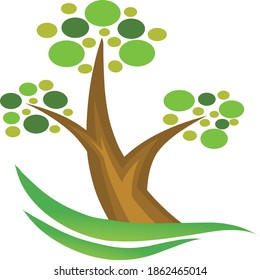 logotipos de árboles para plantaciones y actividades ecológicas