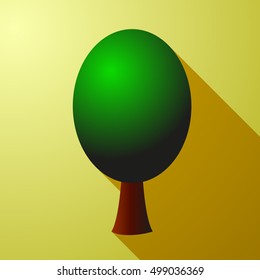 Tree - long shadow effect