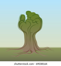 Tree looks like hand