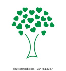 tree of love. family tree. bouquet of hearts. many hearts