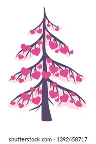 Tree of love heart romance tenderness tattoo print happiness kisses Valentine's Day
