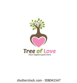 Tree of Love Logo Template