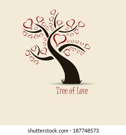 Tree of love sketch for your design. Vector. Illustration.